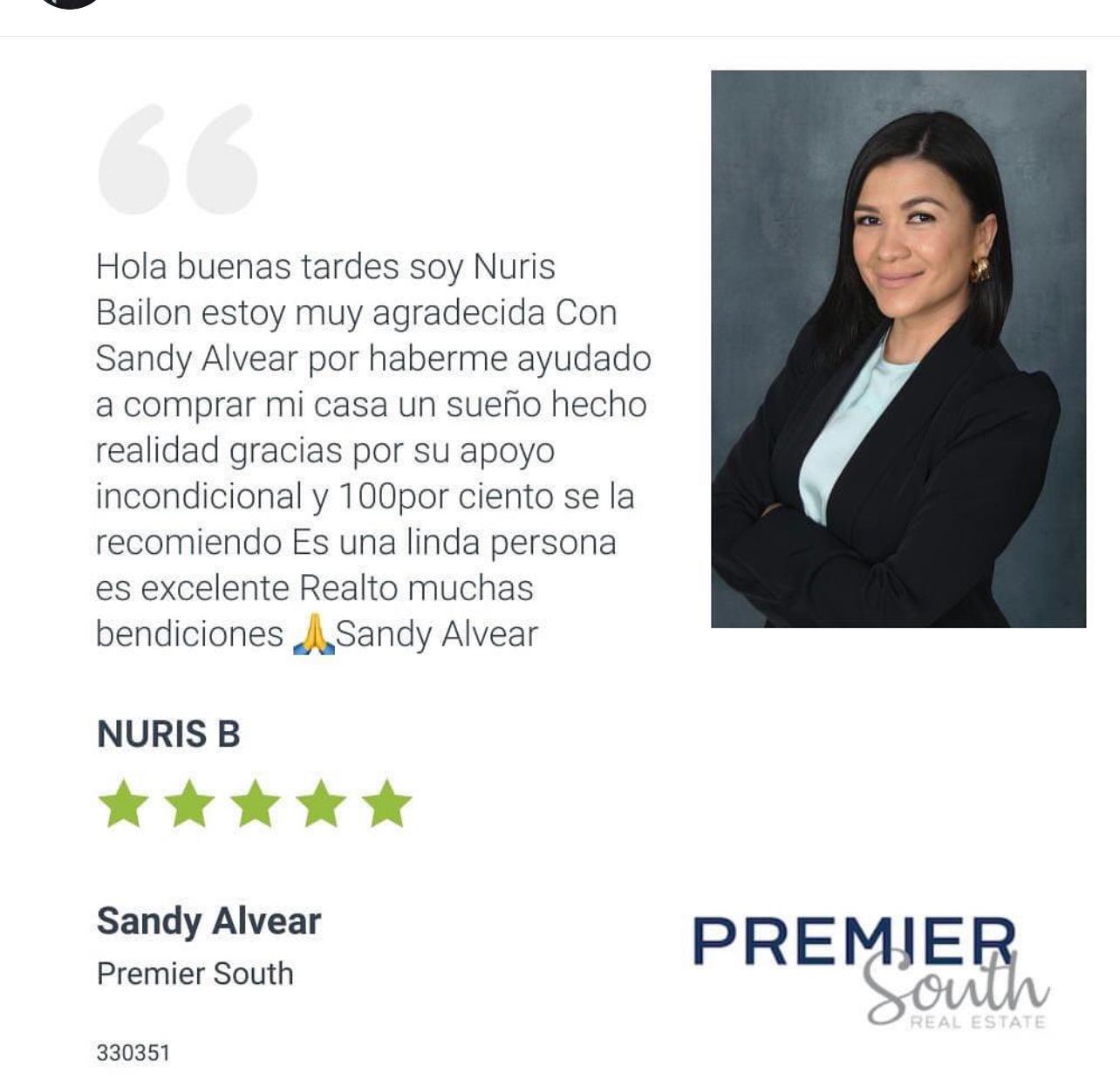 Sandy Alvear with clients at new construction sold home